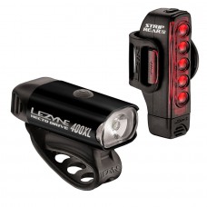 Комплект света LEZYNE HECTO DRIVE 400XL / STRIP PAIR Чорний INCLUDES 1 FRONT AND 1 REAR LED STRIP DRIVE, REAR MOUNTING SILICONE RUBBER STRAP
