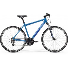 Велосипед MERIDA CROSSWAY 10-V XS(44cм) SILK SEA BLUE(SILVER/DARK BLUE)