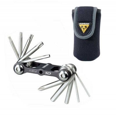 Ключ складной Topeak Mini 10, 10 функц., С / чехлы., 83г