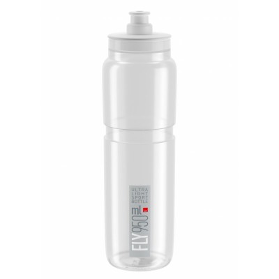 Фляга ELITE FLY прозрачная с серым лого 950 мл Фляга ELITE FLY прозрачная с серым лого 950 мл