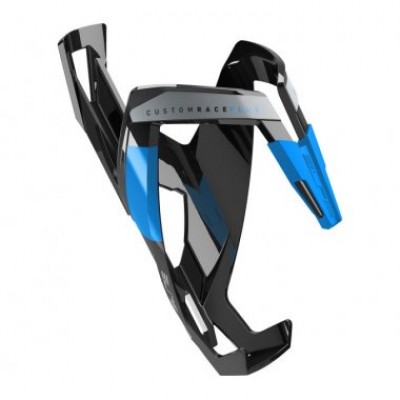 Флягодержатель ELITE CUSTOM RACE PLUS, черный / голубой Глянс