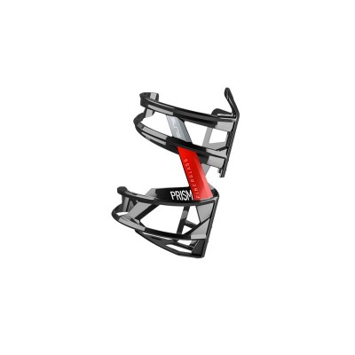 Флягодержатель ELITE PRISM R левая сторона, черный / красный