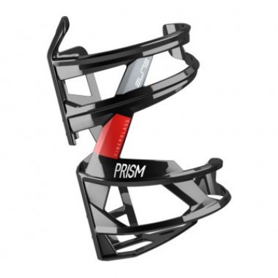 Флягодержатель ELITE PRISM R правая сторона, черный / красный