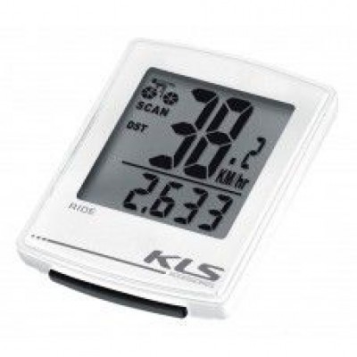 Велокомпьютер проводной KLS Ride 16-функций белый