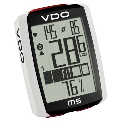 Велокомпьютер VDO M5 WL беспроводной черно-белый