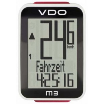 Велокомпьютер VDO M3 WL беспроводной. черно-белый