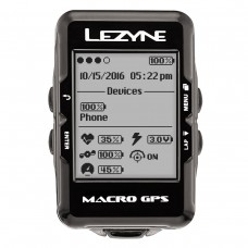 GPS  компьютер  LEZYNE MACRO GPS HR LOADED Чорний  MACRO GPS UNIT, HEART RATE MONITOR, USB CHARGER CABLE INCLUDED. INCLUDES MOUNT FOR HANDLE BARS/STEM AND 2 SMALL ORINGS, 2 LARGE ORINGS