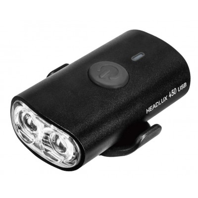 Фара пер. диод. Topeak HeadLux 450 USB, 4 функц., 940mAh, 450люм., Черн., 73г