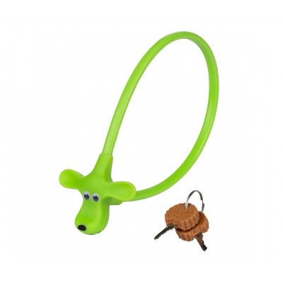Замок тросиковый детский KLS Kiddy лайм