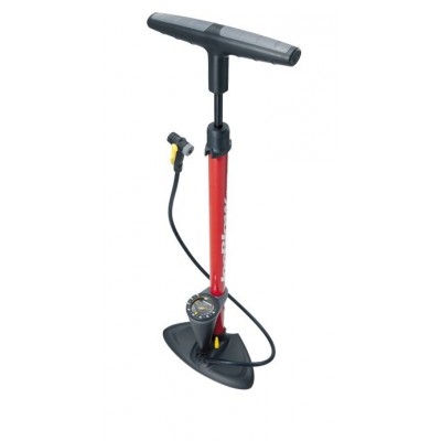 Насос напольный Topeak JoeBlow Max HP с / маном., 11bar / макс., Красн., Сталь., Клап.TwinHead, 1.39кг