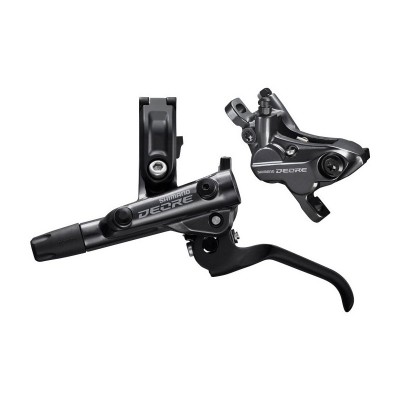Тормоз гидравлический дисковый Shimano M6120 DEORE переднее (левая ручка, 4-поршне. калипер BR-M6120, J-kit гидролиния 1000мм)