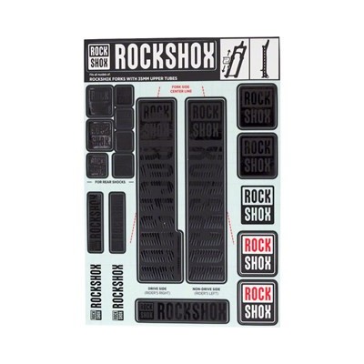 Сервисные запчасти SRAM DECAL KIT 35MM DC SILVER/ DFB BXR Сервисные запчасти SRAM DECAL KIT 35MM DC SILVER/ DFB BXR