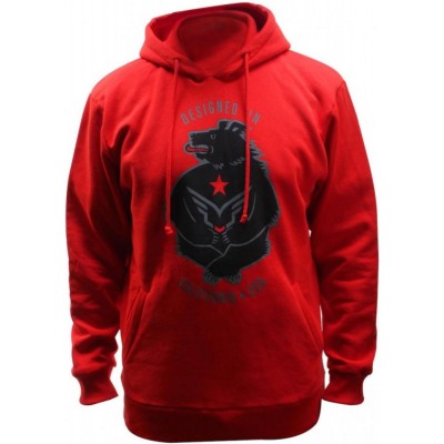 Толстовка FELT Hoody California Grizzly men, red, M