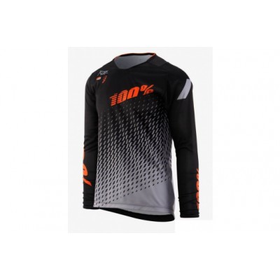 Ride 100% R-Core SUPRA Jersey [Black/Grey] , L