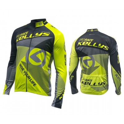 Веломайка с длинным рукавом KLS Pro Race 16 лайм M