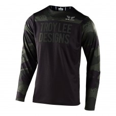 Джерси TLD Skyline L/S Jersey [Pinstripe Camo Green/Black] размер LG