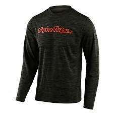 Джерси TLD Flowline L/S Jersey [Signature Heather Green/Tangerine] размер LG