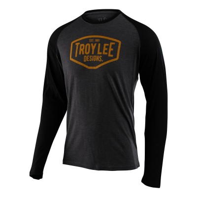 Футболка TLD Motor Oil L/S Raglan (char/blk) размер LG