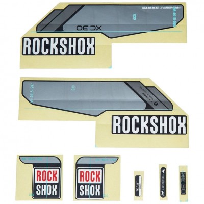 Наклейки на вилку ROCKSHOX DECAL KIT XC30TK 26 DSC CL SLV/DFBLK Наклейки на вилку ROCKSHOX DECAL KIT XC30TK 26 DSC CL SLV/DFBLK