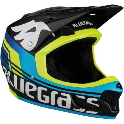 Шлем BLUEGRASS Brave black/cyan/fluo yellow  56-58