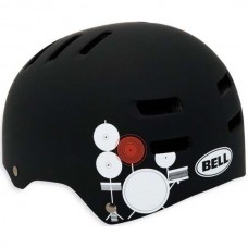 Шлем Bell Faction матовый черный/белые барабаны PF