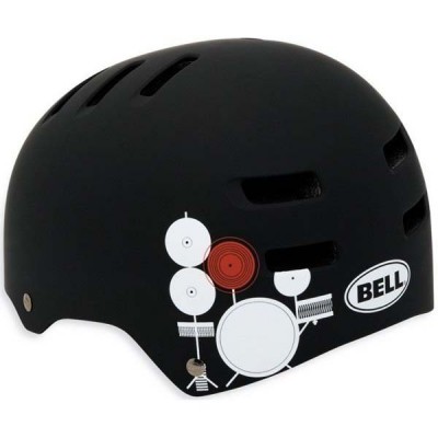 Шлем Bell Faction матовый черный/белые барабаны PF