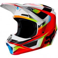 Детский мотошлем FOX YTH V1 MOTIF HELMET [RED WHITE]