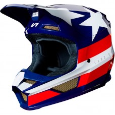 Мотошлем FOX V1 REGL SE HELMET [WHT/RD/BLU]