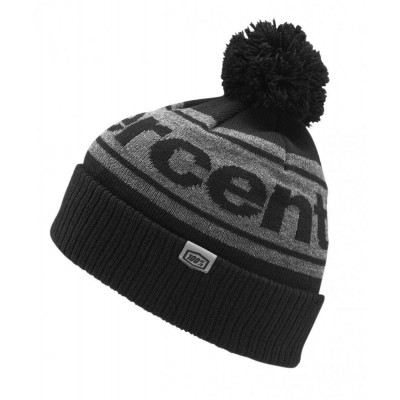 Ride 100% RISE Cuff Beanie Pom [Black]