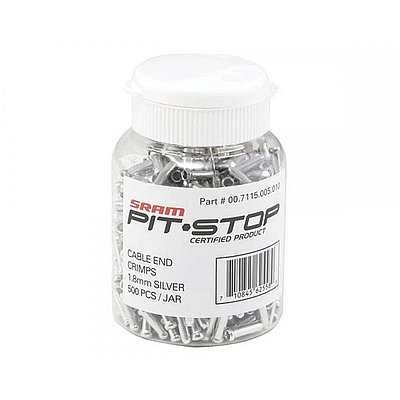 Концевики SRAM CABLE END CRIMPS SILVER 1.8MM 500PC Концевики SRAM CABLE END CRIMPS SILVER 1.8MM 500PC