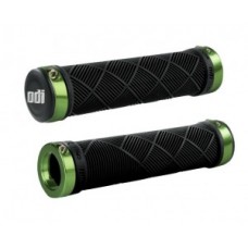 Грипсы ODI Cross Trainer MTB Lock-On Bonus Pack Black w/Green Clamps, черные с зелеными замками