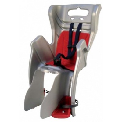 Сиденье задн. Bellelli Little Duck Standart до 22кг, серое с красной подкладкой