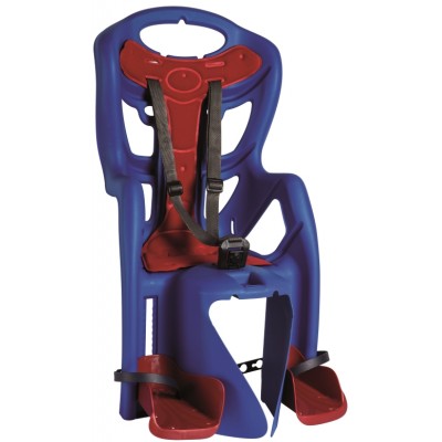 Сиденье задн. Bellelli Pepe Сlamp (на багажник) до 22кг, синее с красной подкладкой