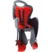 Сиденье задн. Bellelli Mr Fox Сlamp (на багажник) до 22кг, серебристое с чёрной подкладкой