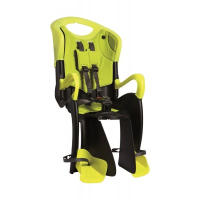 Сиденье задн. Bellelli Tiger Сlamp (на багажник) черно-салатовое с салатовой подкладка (HI Vision)