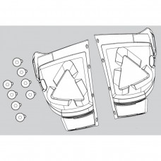 Комплект сменных пластин LEATT GPX 5.5 Boot Shin plate kit [White]