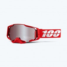 Мото очки 100% ARMEGA Goggle Red - HiPER Silver Mirror Lens