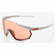 Велосипедные очки Ride 100% RACETRAP - Soft Tact Stone Grey - HiPER Coral Lens, Mirror Lens