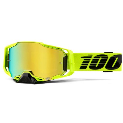 Мото очки 100% ARMEGA Goggle Nuclear Citrus - Gold Mirror Lens