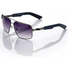 Спортивные очки 100% “HAKAN” Sunglasses Brushed Silver - Grey Gradient Tint, Mirror Lens