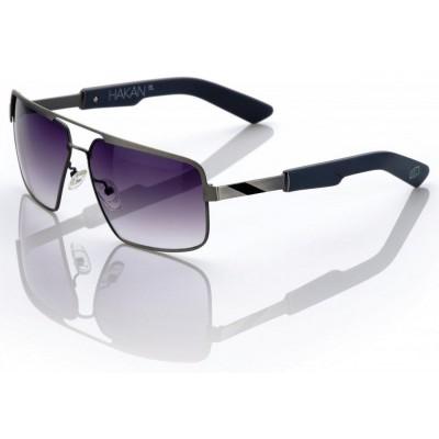 100% “HAKAN” Sunglasses Brushed Silver - Grey Gradient Tint, Mirror Lens