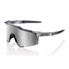 Вело очки Ride 100% Speedcraft - Polished Translucent Crystal Grey - HiPER Silver Mirror Lens