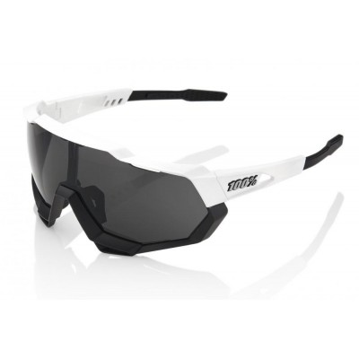 Ride 100% Speedtrap - Matte White/Black - Smoke Lens Ride 100% Speedtrap - Matte White/Black - Smoke Lens