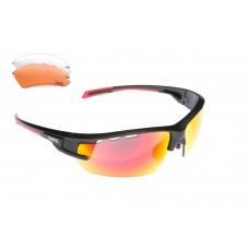 Вело очки  ONRIDE Lead  матовый черный/красный с линзами RevoRed-Clear-Orange