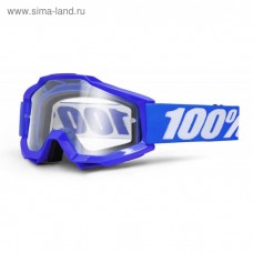 Мото очки 100% ACCURI Goggle Reflex Blue - Clear Lens