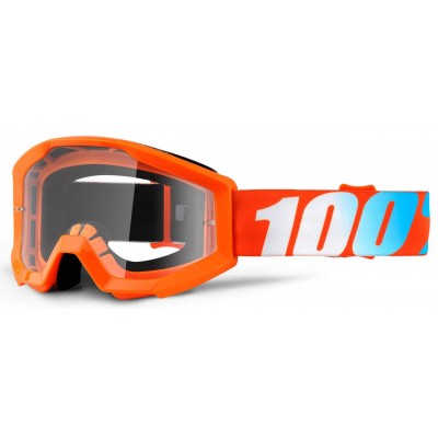 Детские мото очки 100% STRATA JR Goggle Orange - Clear Lens 