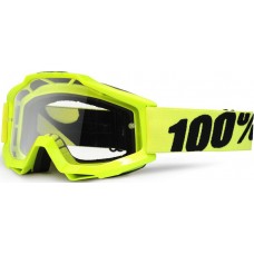 Мото очки 100% ACCURI Goggle Fluo Yellow - Clear Lens