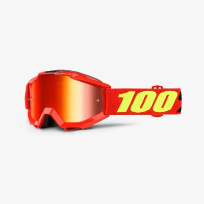 Детские мото очки 100% ACCURI Youth Goggle Saarinen - Mirror Red Lens 