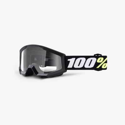 Детские мото очки 100% STRATA MINI Goggle Black - Clear Lens 