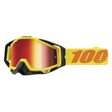 Мото очки 100% RACECRAFT Goggle Attack Yellow - Mirror Red Lens